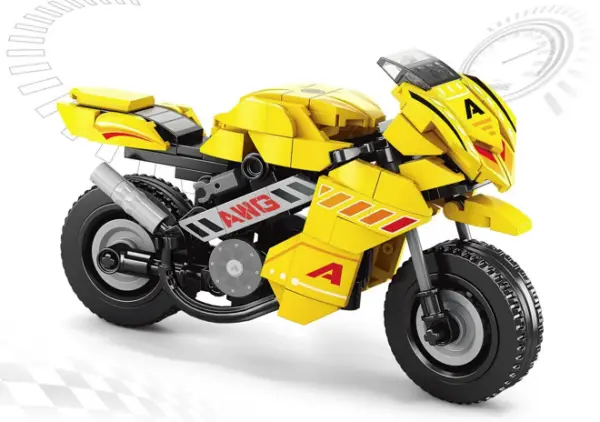 Moto amarilla de lego